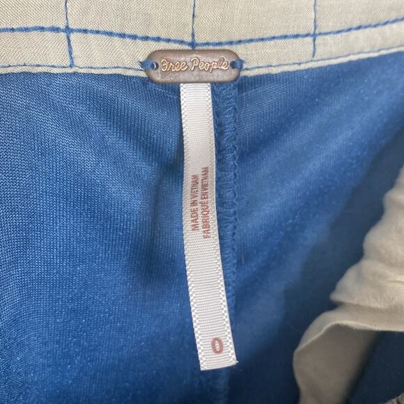 Free People Crushed Velvet Wide Leg Pants in Blue Women's 0 - Picture 5 of 7